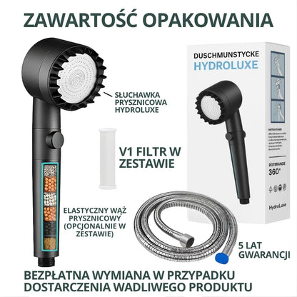 HYDROLUXE™ – Usuwa chlor i kamień z Twojego prysznica